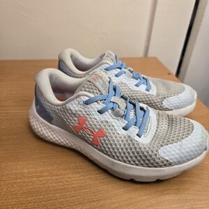 Under Armour Kids' Gray and Blue Athletic Shoes